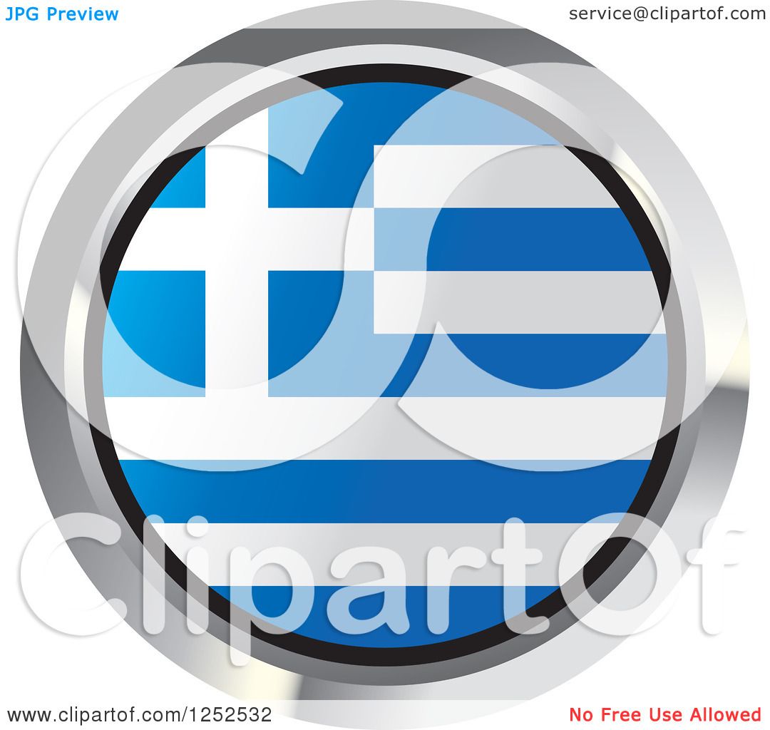 1080x1024 Clipart Of A Round Greek Flag Icon
