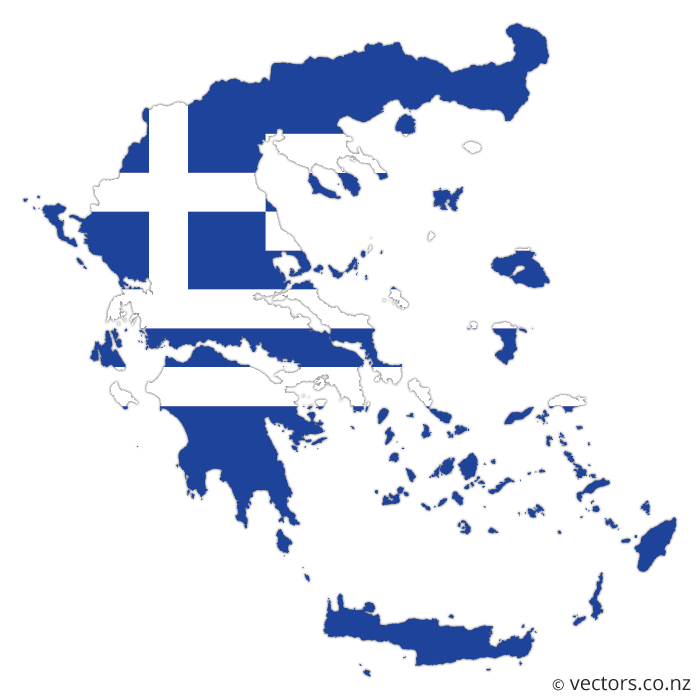 700x700 Flag Vector Map Of Greece Evropa In Map Vector, Flag