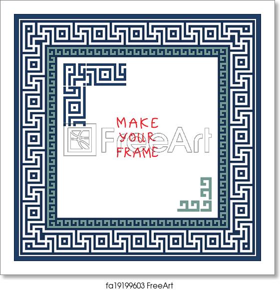 Free Art Print Of Vector Frame With Greek Ornament 561x581 Free Art Print Of Vector Frame With Greek Ornament
