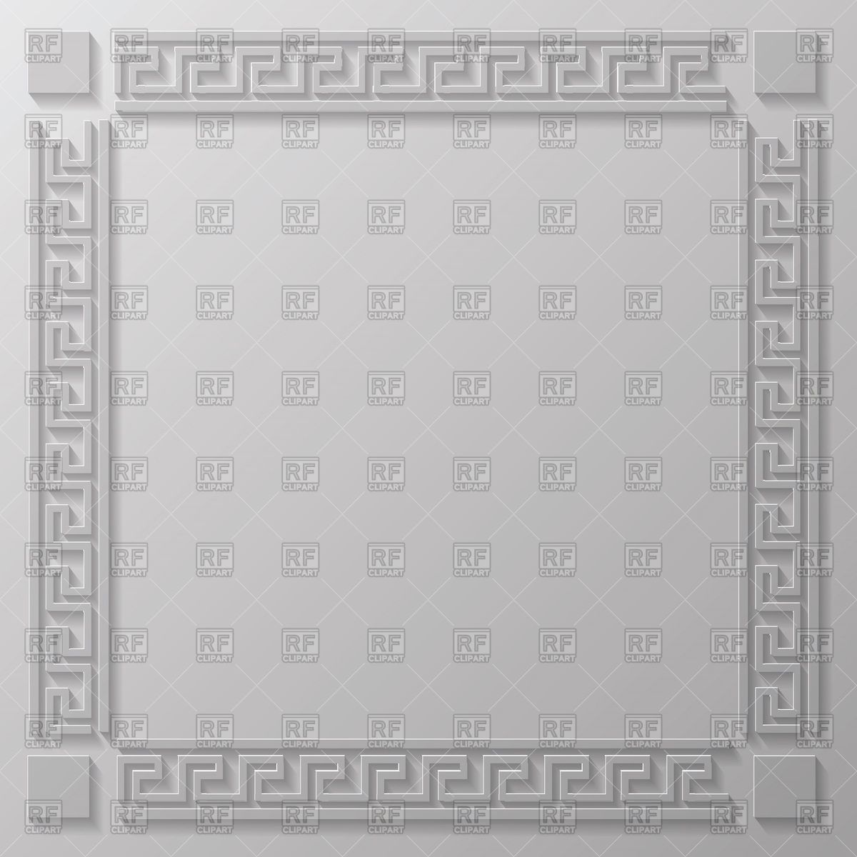 Square Frame With Classic Greek Pattern Vector Image Of Borders 1200x1200 Square Frame With Classic Greek Pattern Vector Image Of Borders