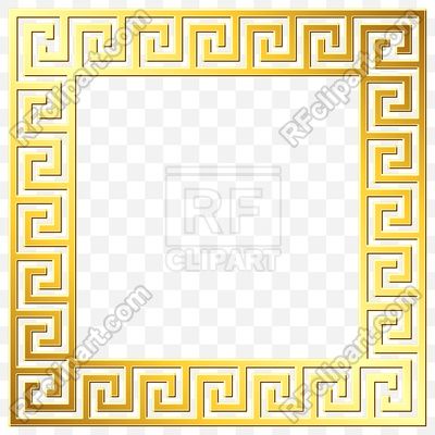 Square Frame With Golden Greek Ornament Vector Image Vector 400x400 Square Frame With Golden Greek Ornament Vector Image Vector