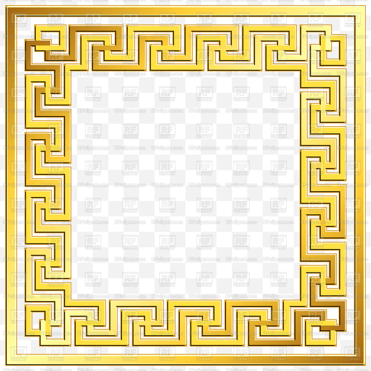 Square Frame With Traditional Greek Ornament Vector Image 1200x1200 Square Frame With Traditional Greek Ornament Vector Image