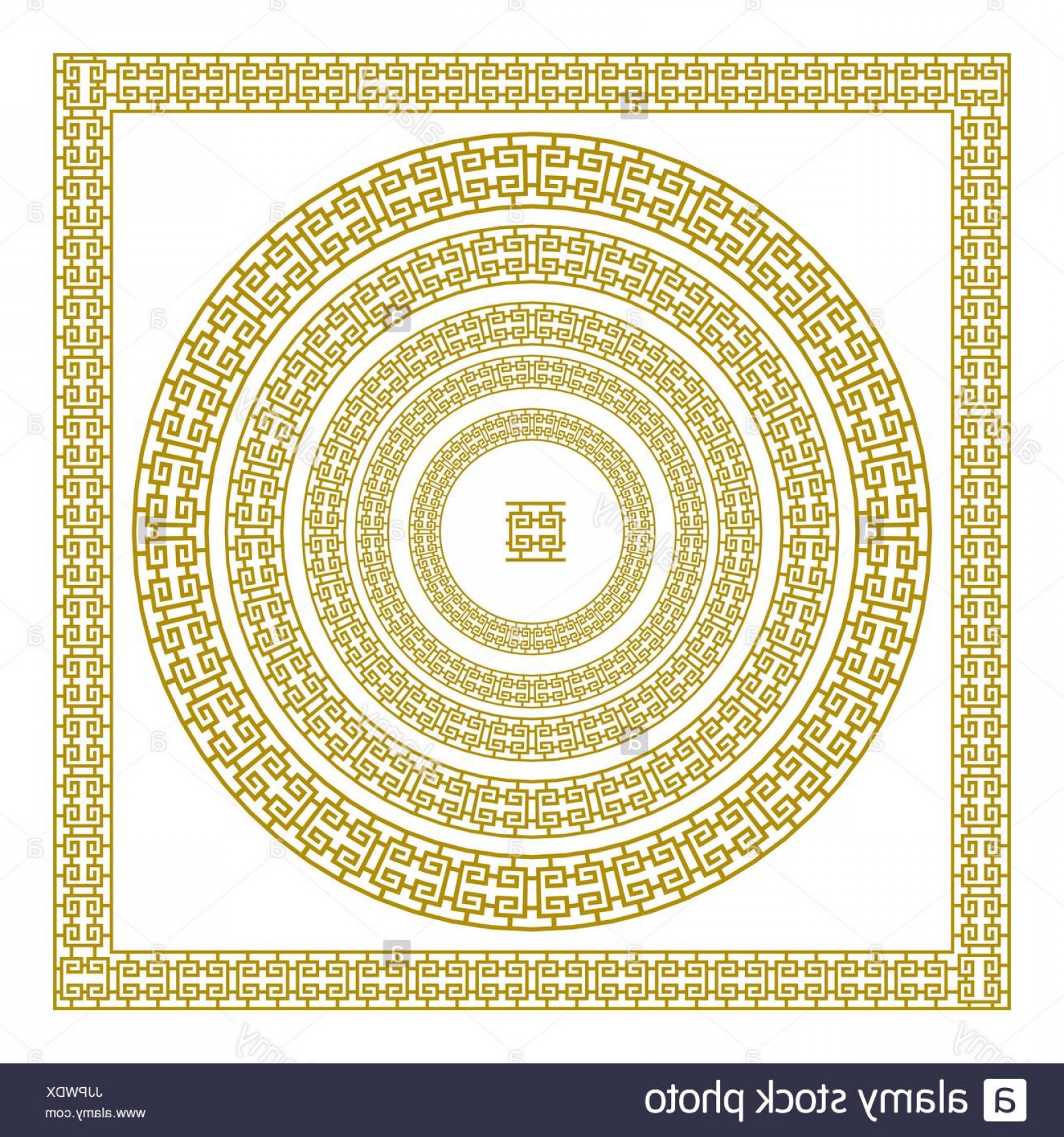 Stock Photo Golden Ornamental Meander Circle Frame In Gold Greek 1560x1668 Stock Photo Golden Ornamental Meander Circle Frame In Gold Greek