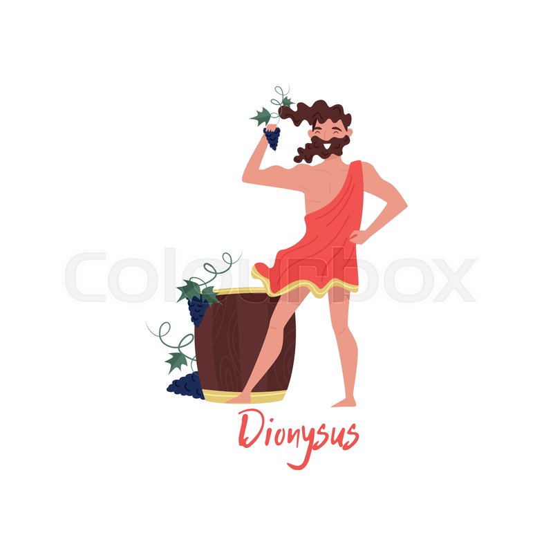800x800 Dionysus Olympian Greek God, Ancient Stock Vector Colourbox