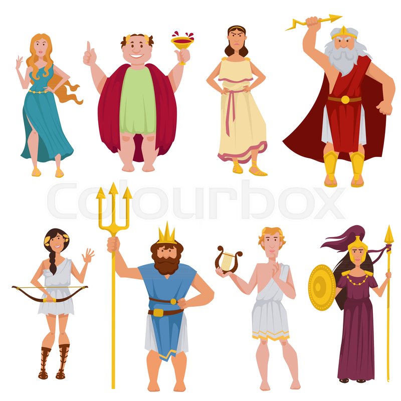 Greek Gods And Goddesses Cartoon Stock Vector Colourbox 800x800 Greek Gods And Goddesses Cartoon Stock Vector Colourbox