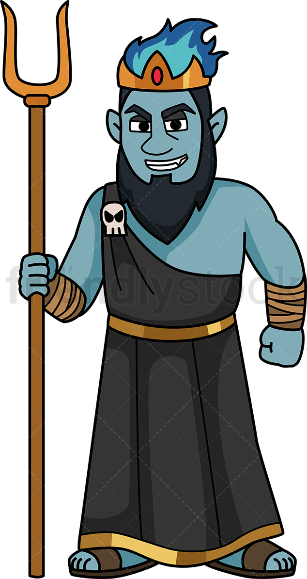634x1194 Hades Greek God Cartoon Clipart Vector