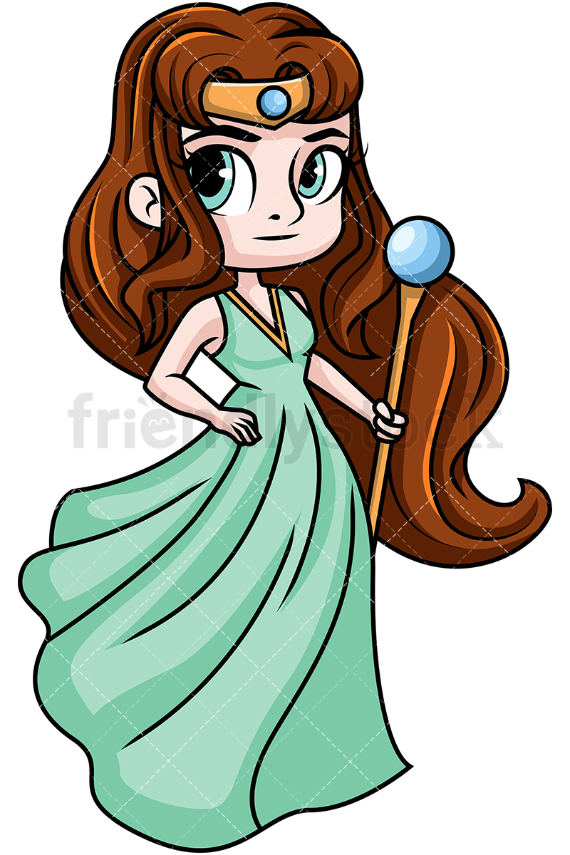 800x1200 Hera Queen Of The Gods Cartoon Vector Clipart