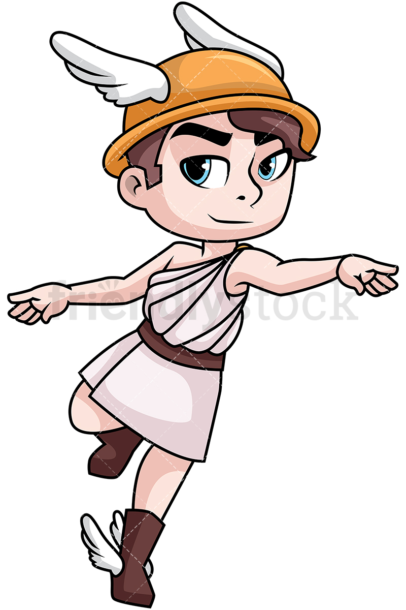 Hermes Messenger Of The Gods Cartoon Vector Clipart 800x1200 Hermes Messenger Of The Gods Cartoon Vector Clipart
