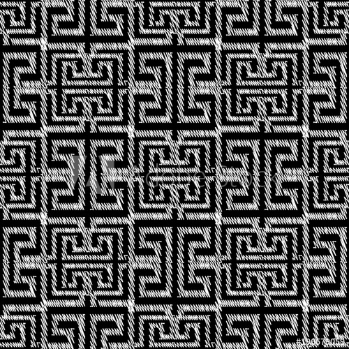 500x500 Tapestry Abstract Greek Key Seamless Pattern Vector Embroidery