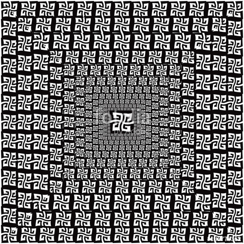 500x500 Meander Greek Key Seamless Vector Border Pattern Black White