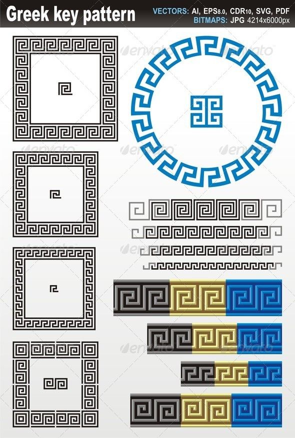590x874 Greek Party Greek Pattern, Greek Key