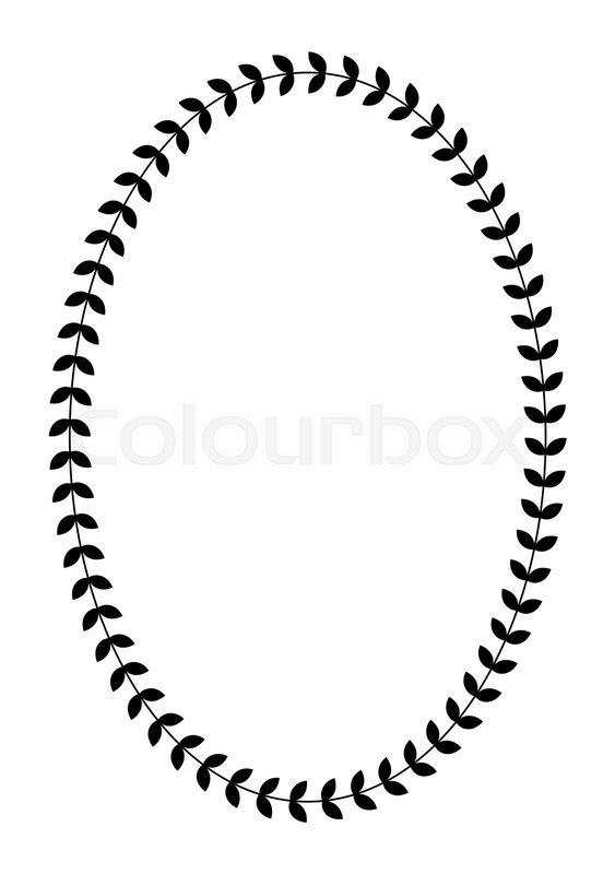 563x800 Greek Round Frame With Olive Tree Stock Vector Colourbox