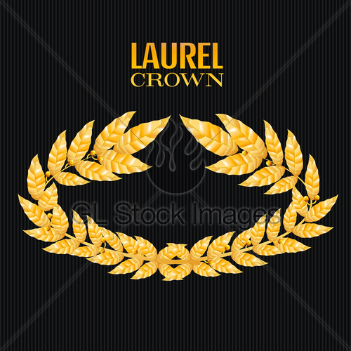 500x500 Laurel Crown Greek Wreath With Golden Leaves Vector Ill Gl