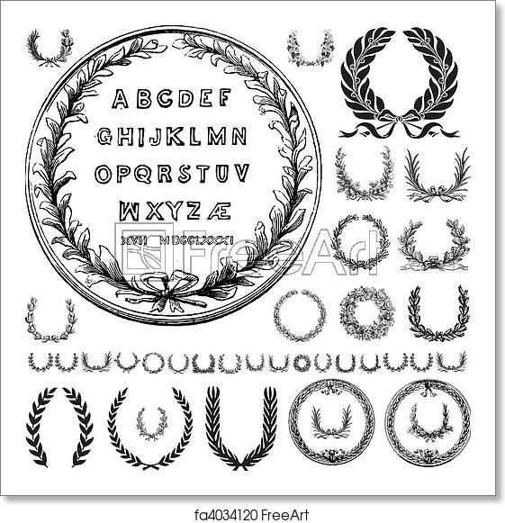Free Art Print Of Vector Wreaths And Greek Letters Set Of Vector 561x581 Free Art Print Of Vector Wreaths And Greek Letters Set Of Vector