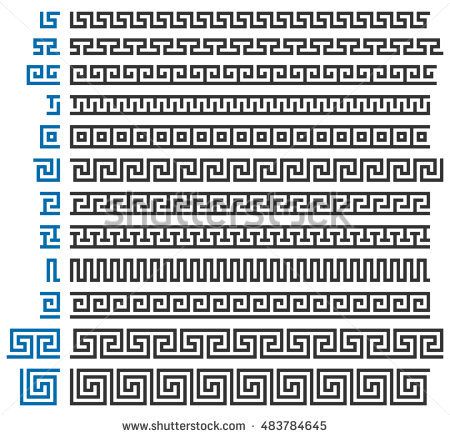 450x437 Greek Ornament Constructor Repeated Ancient Geometric Border