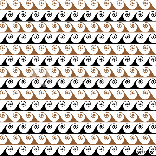 500x500 Black And Gold Waves Lines Seamless Vector Greek Pattern Design