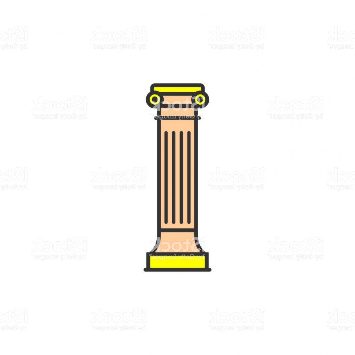 1228x1228 Greek Ionic Column Vector Icon Gm Hoodamathrun