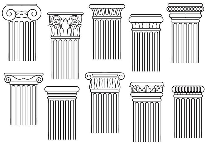 700x490 Greek Pillar Free Vector Art