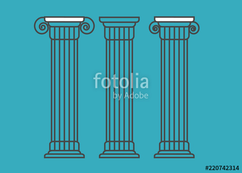 500x357 Greek And Roman Pillar Outline Vector Pillar Illustration