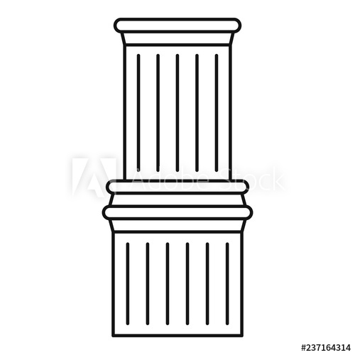 500x500 Greek Pillar Icon Outline Greek Pillar Vector Icon For Web Design