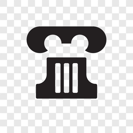 450x450 Greek Pillar Vector Icon Isolated On Transparent Background, Greek