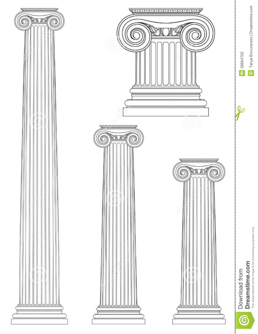 1006x1300 Huge Collection Of 'greek Pillar Drawing' Download More Than
