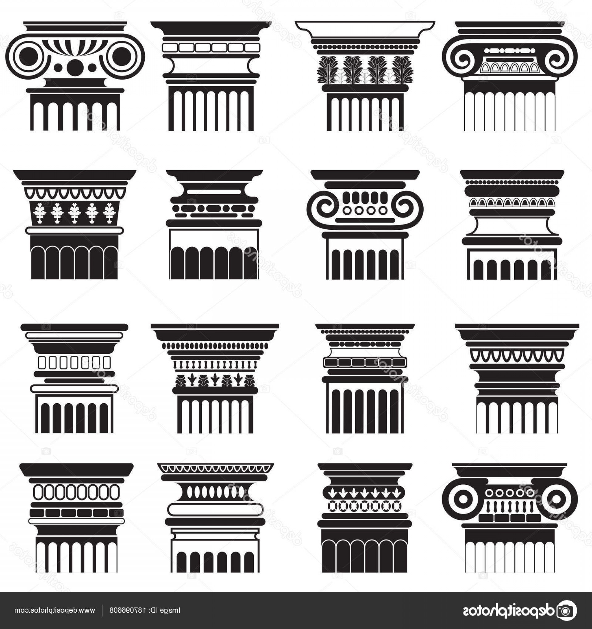 1920x2040 Stock Illustration Vector Ancient Greek Roma Column Catchsplace