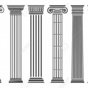 300x300 Ancient Greek And Roman Column Icons Architectural Pillar Vector