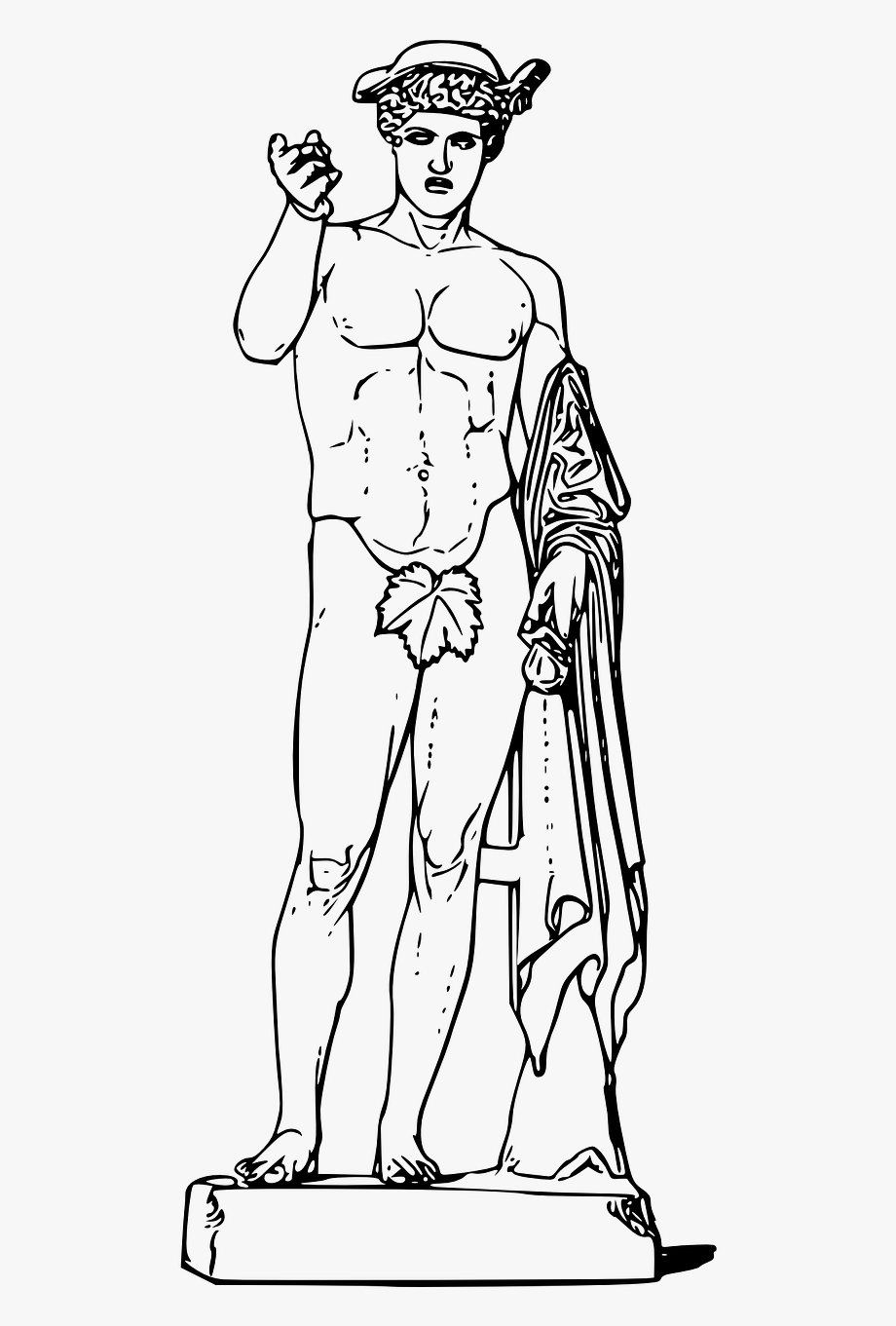 920x1361 Greek God Statue Vector