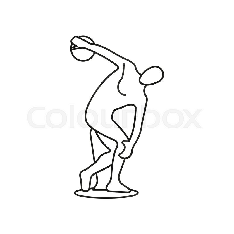 800x800 Greek Statue Icon Outline Stock Vector Colourbox