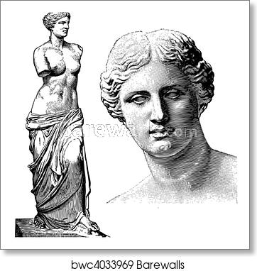 362x382 Vector Aphrodite Statue, Art Print Barewalls Posters Prints