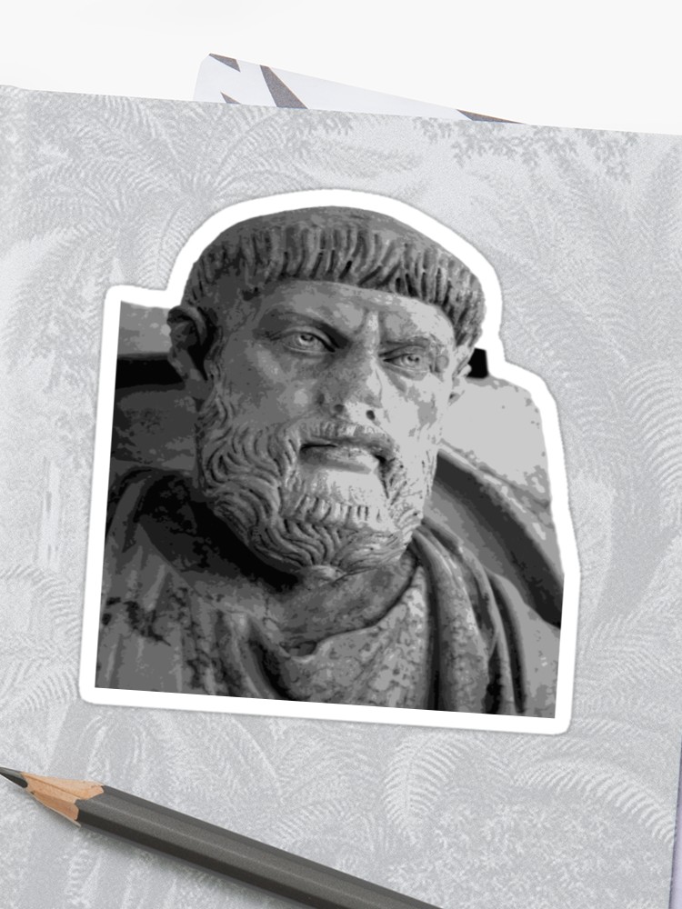 750x1000 Aristotle Greek Philosopher Statue Photograph Vector Sticker