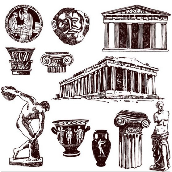 557x558 Greek Culture Graphic Vector Free Download