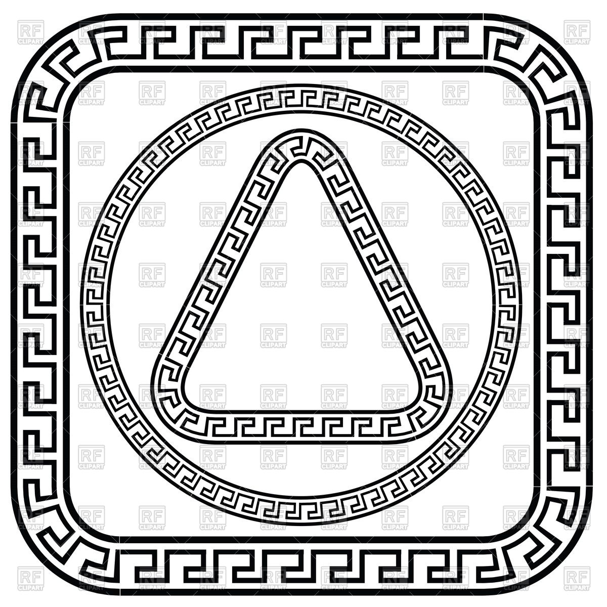 1200x1200 Greek Meander Patterns Vector Image Of Design Elements