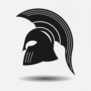 300x300 Icon Spartan Helmet Silhouette Greek Warrior Vector Catchsplace