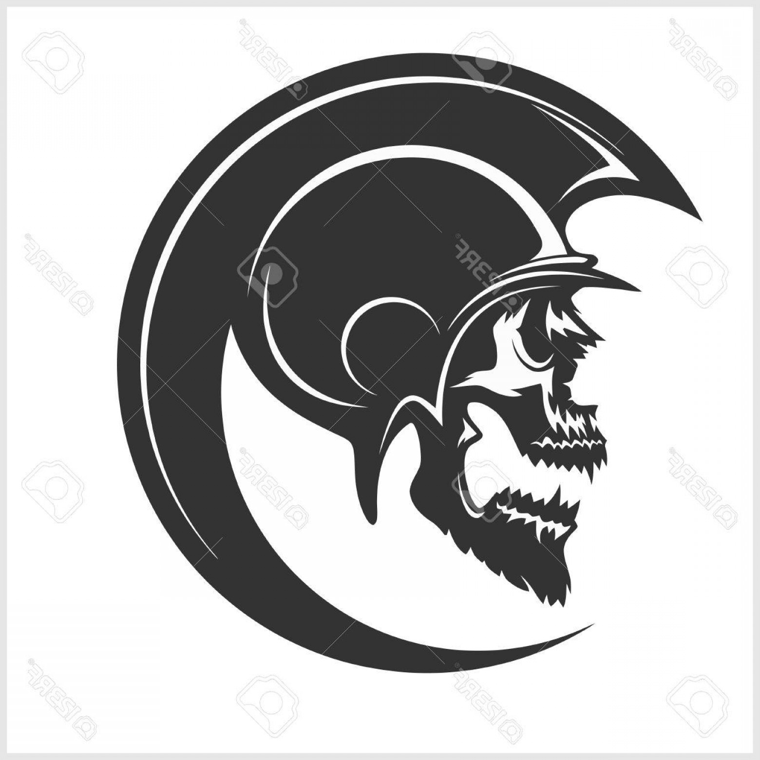 1560x1560 Photostock Vector Spartan Skull And Helmet Silhouette Greek