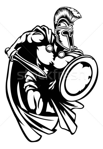 417x600 Spartan Roman Or Trojan Gladiator Ancient Greek Warrior Vector