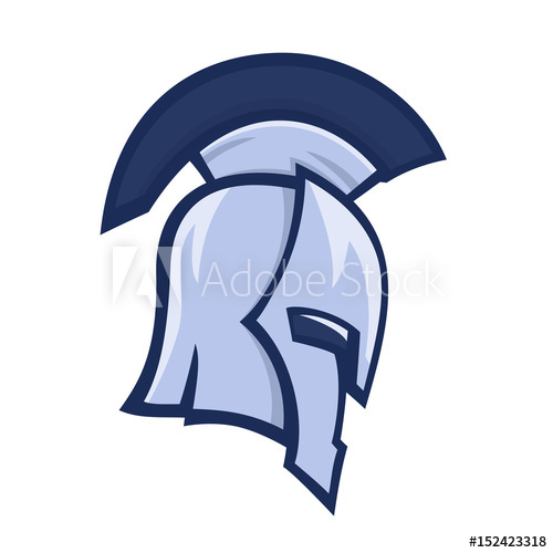 500x500 Spartan Helmet, Greek Warrior, Logo Element Over White