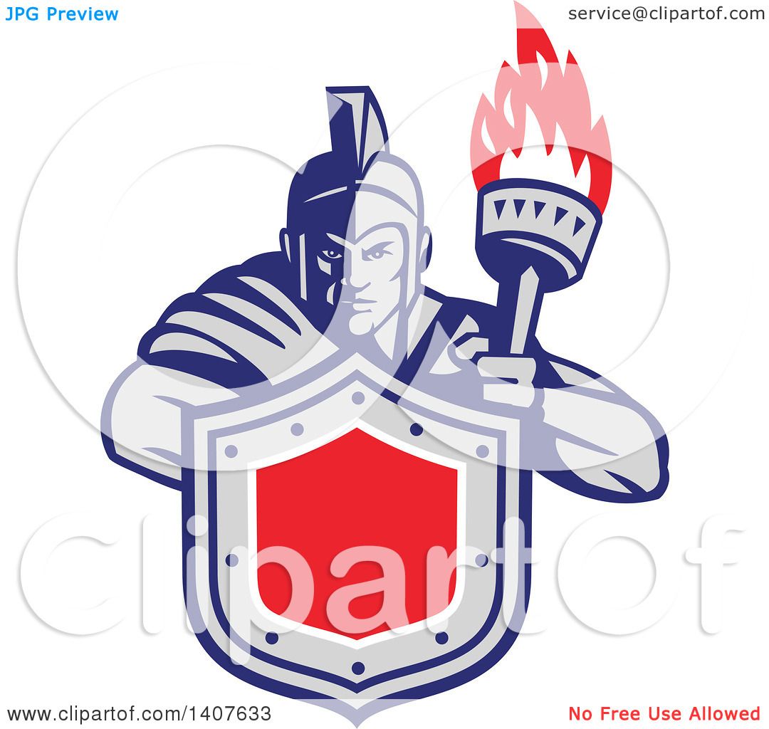1080x1024 Clipart Of A Retro Angry Greek Warrior Holding A Flaming Torch