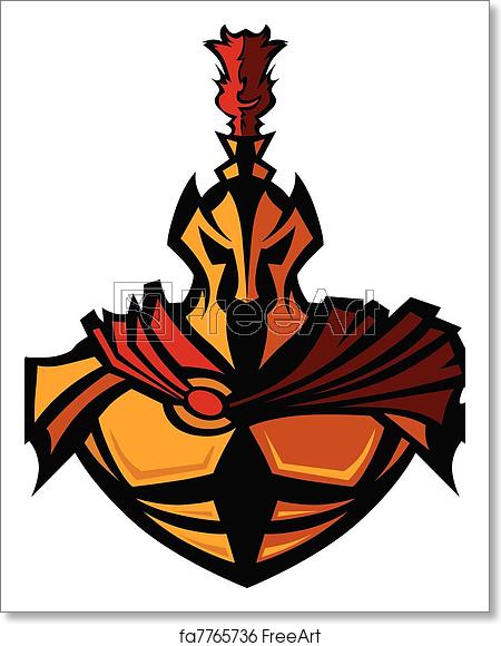 450x580 Free Art Print Of Spartan Greek Warrior With Helmet Warrior