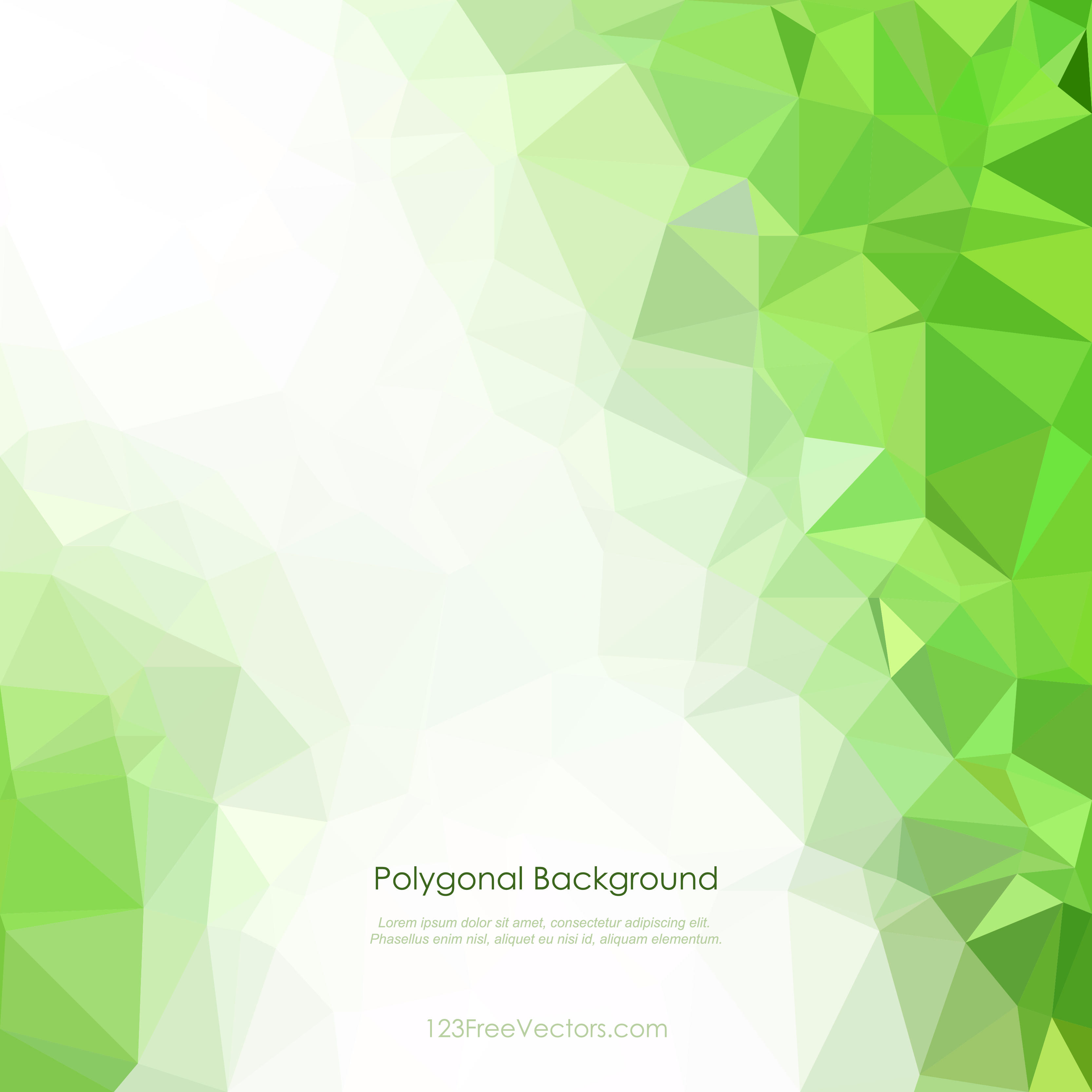 3333x3333 Kelly Green Abstract Polygonal Triangular Background Clip Art