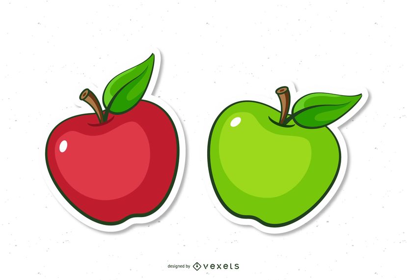 829x570 Red And Green Apple Cartoons