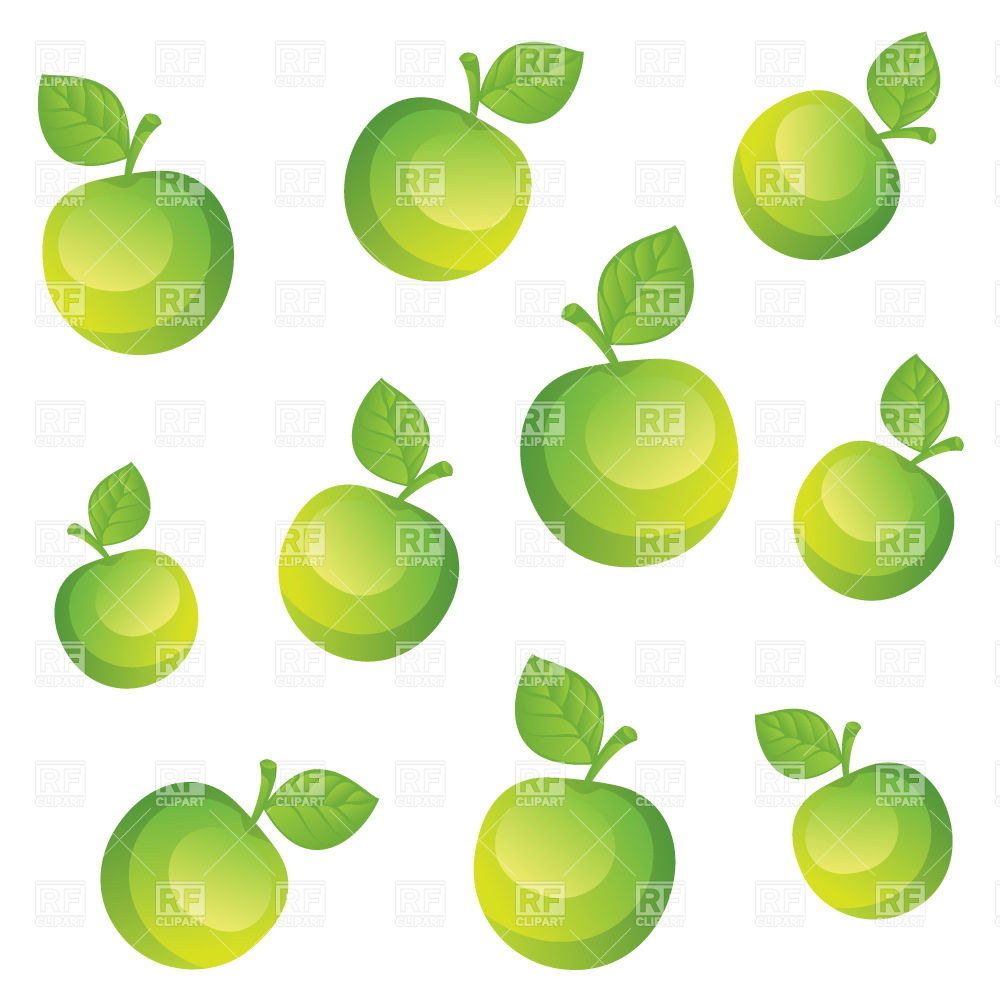 1000x1000 Simplistic Seamless Wallpaper With Green Apples Isolated On White