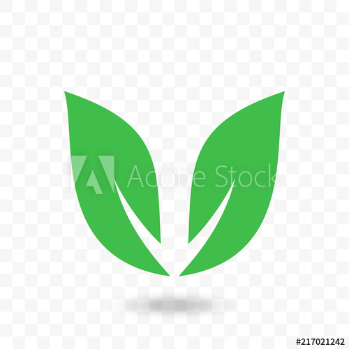 500x500 Green Leaf Arrow Vector Icon For Vegan Food