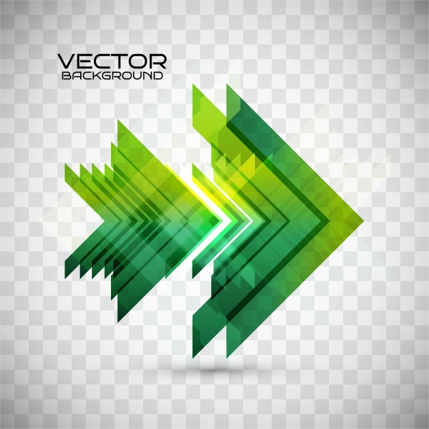 626x626 Modern Green Arrow Background Vector Free Download