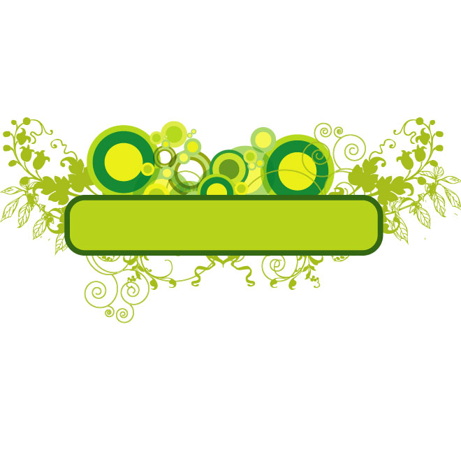 660x660 Green Banner With Circles Free Vector