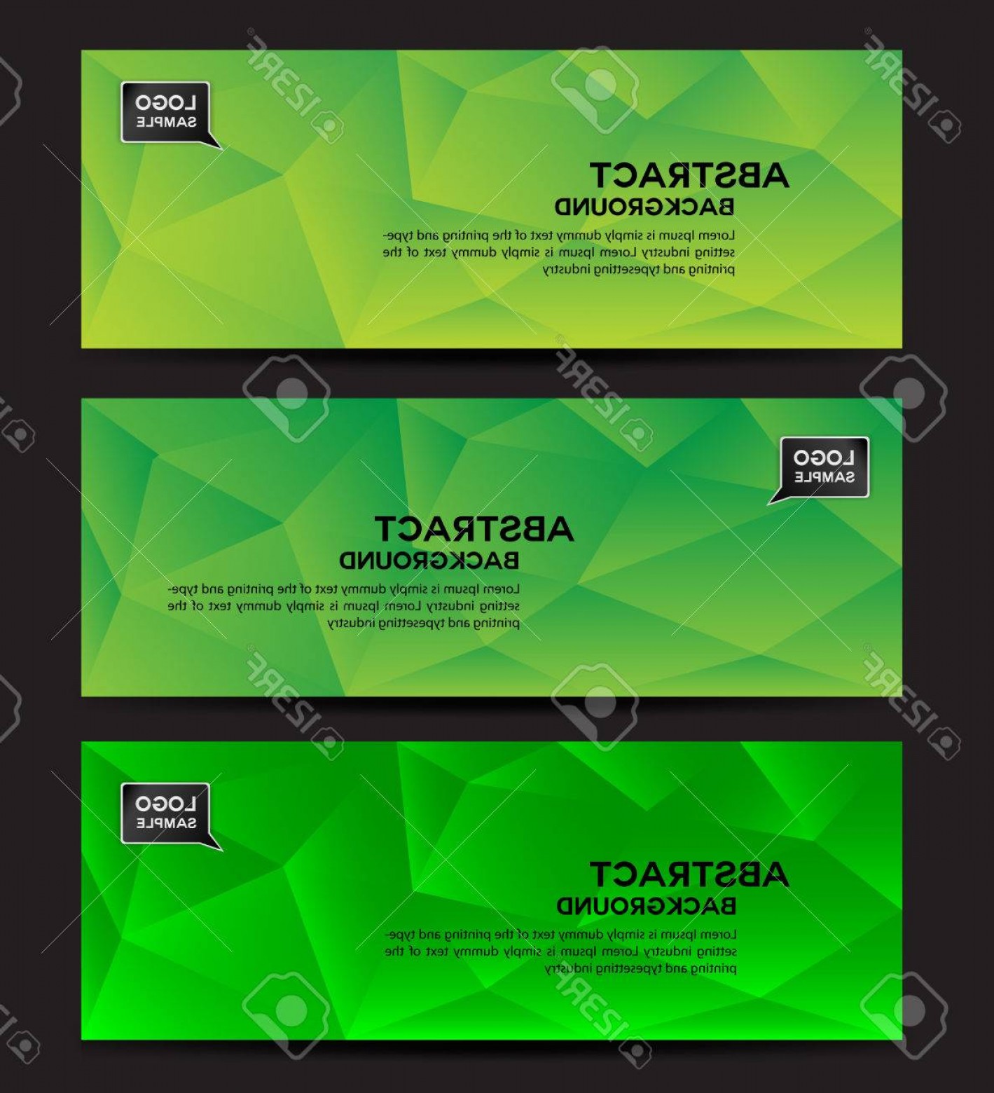 1419x1560 Photostock Vector Green Banner Design Vector Polygon Background