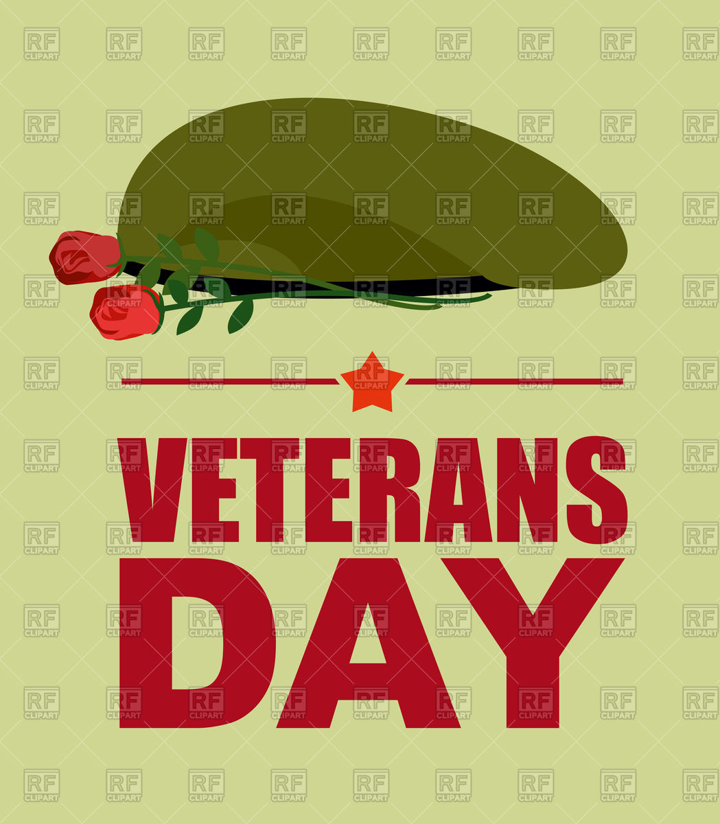 1049x1200 Soldiers Green Beret, Flowers And Lettering Veterans Day