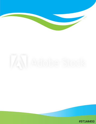 387x500 Blue Green Invitation Swirl Border Background