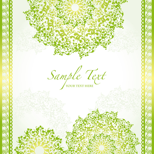 500x500 Green Border With Decor Background Vector Free Download